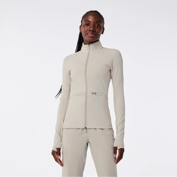 Figs Jackets & Blazers - NEW Figs women's Bone On-Shift ContourKnit Jacket